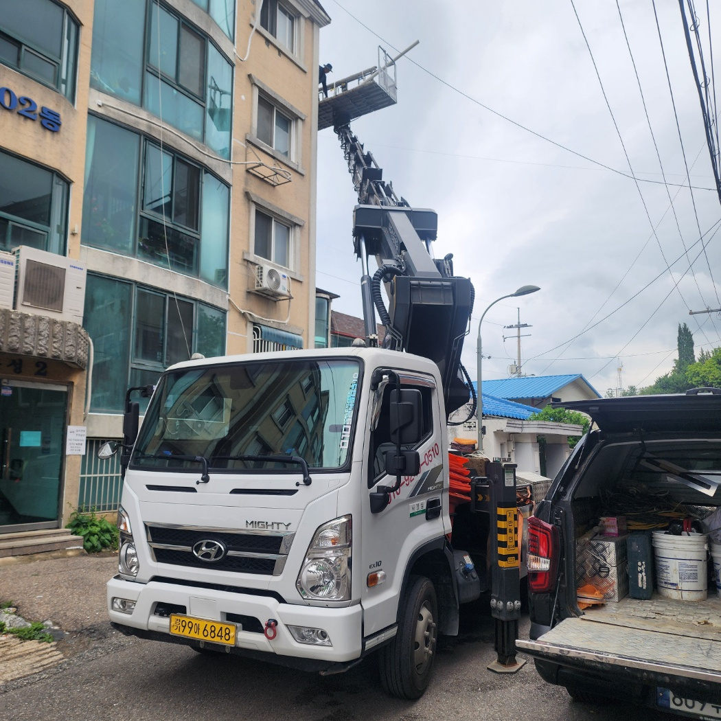 새둥지제거 스카이차 작업 현장