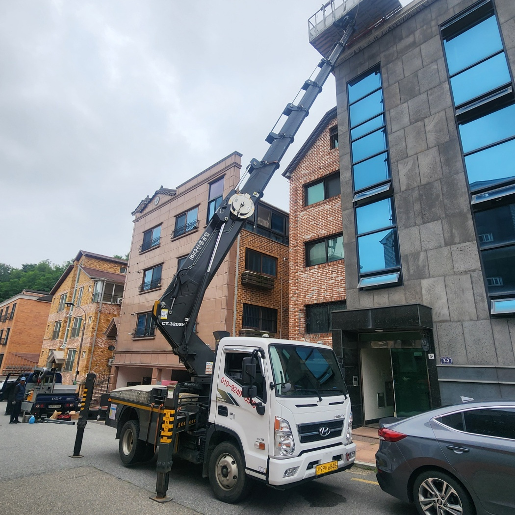 남동산업단지 스카이차 작업 현장