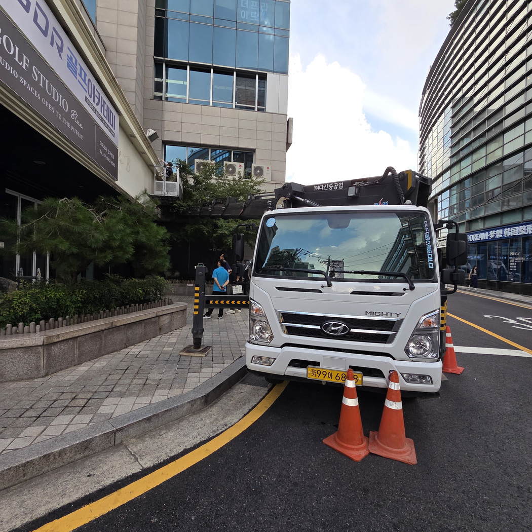 서천군 스카이차 작업 현장